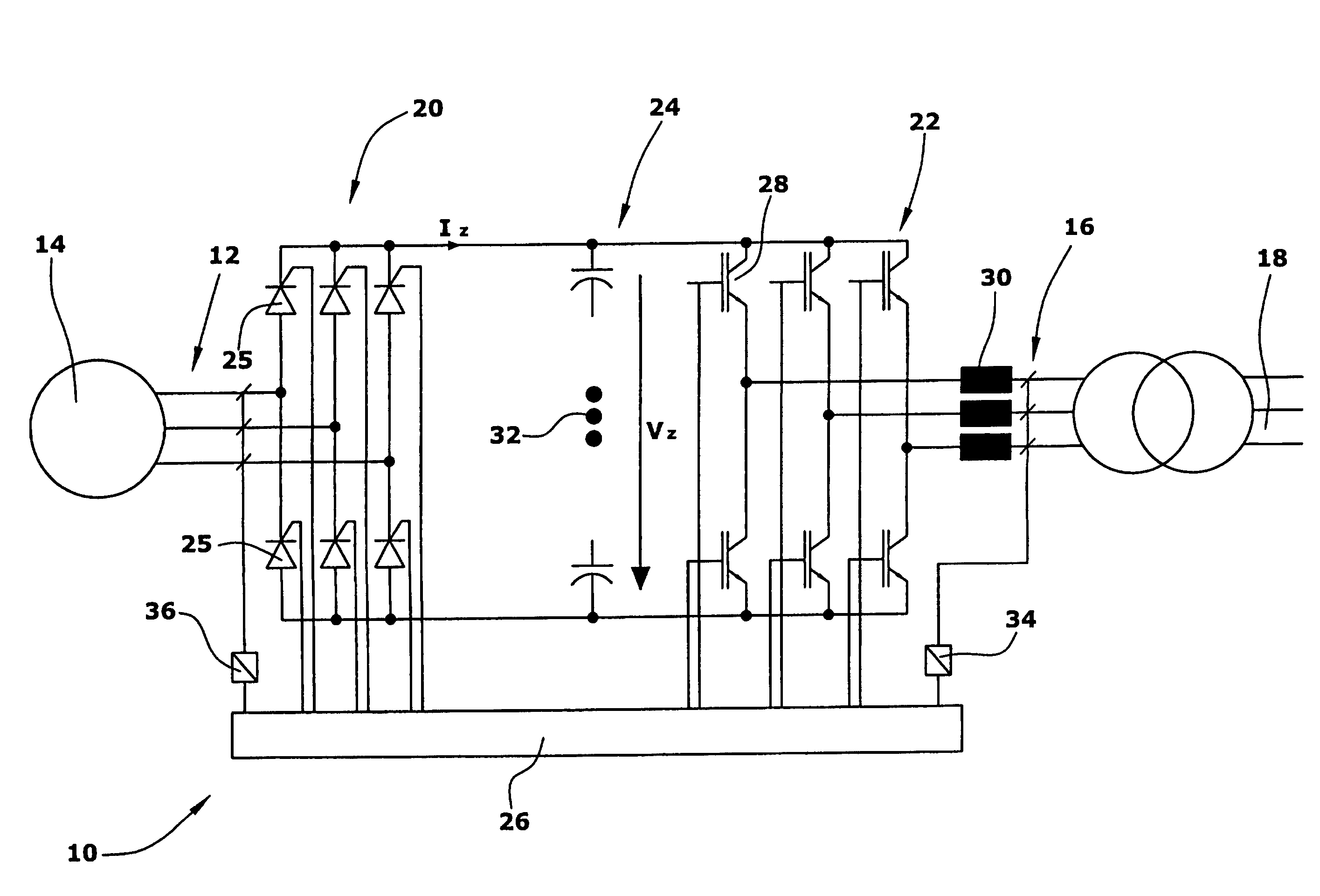 Method for operating a frequency converter of a generator