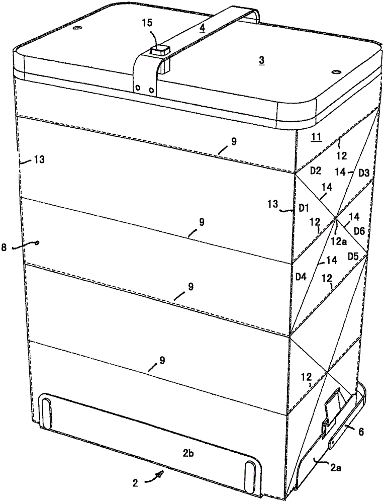 Container for sending or receiving a packet or package
