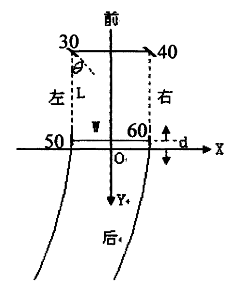 Angle information-based visible vehicle-backing track line forming system and method