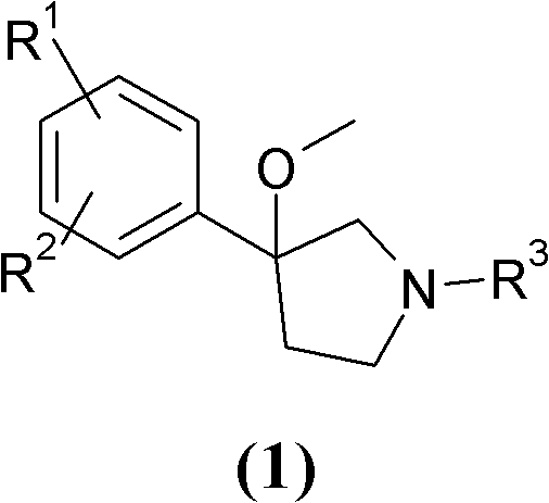 3-phenyl-3-methoxypyrrolidine derivatives as modulators of cortical catecholaminergic neurotransmission