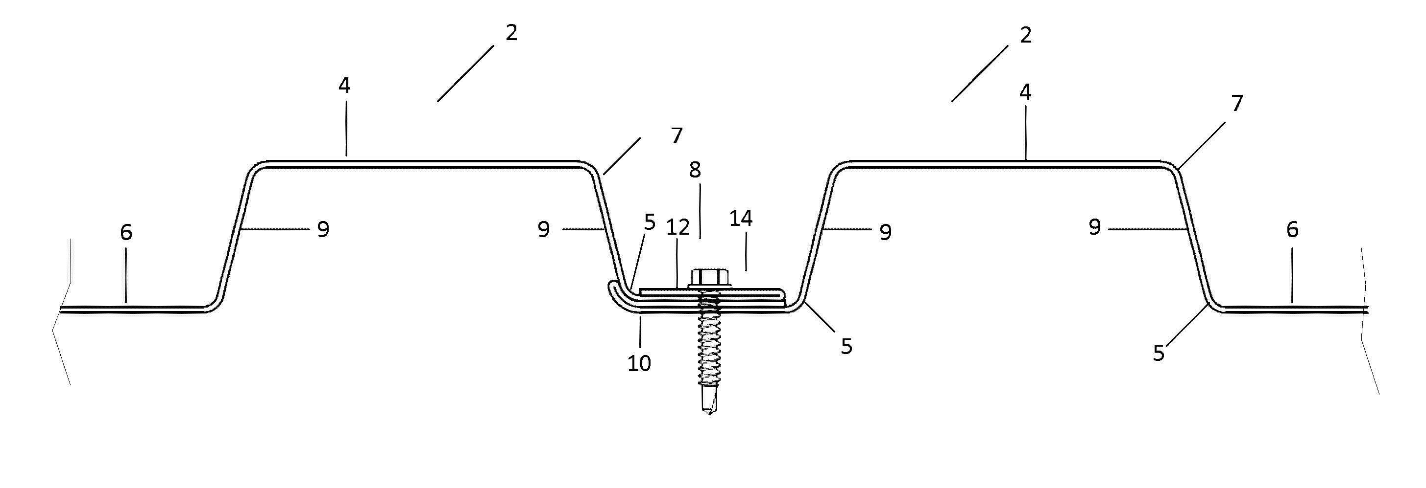 Structural panel systems with a nested sidelap and method of securing