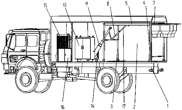 Snow and ice removing vehicle