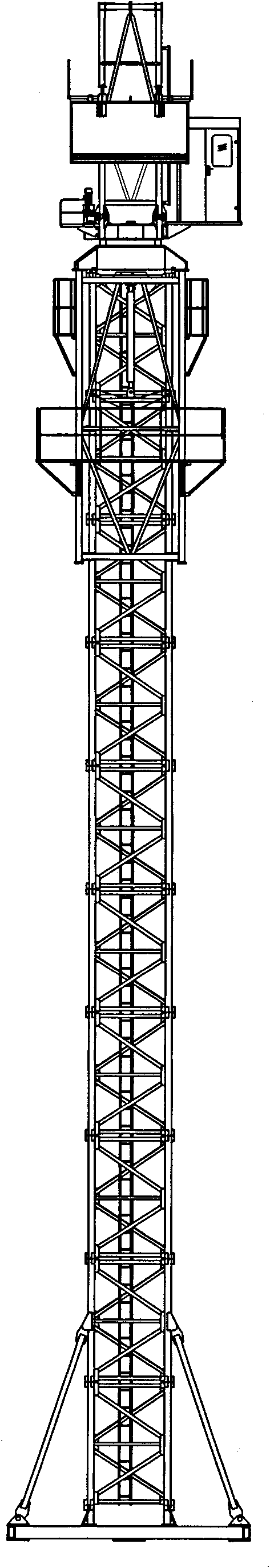 Flat-head tower crane
