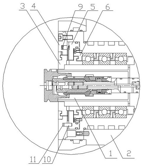 Milling and turning composite electric spindle assembly and corresponding numerical control machining equipment
