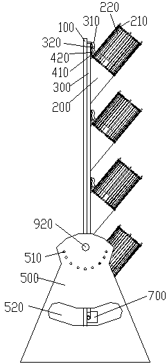 Vertical cultivation frame and working method thereof