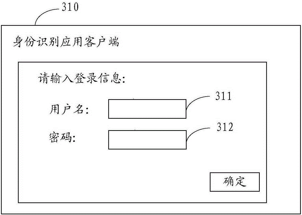 User identity recognition method, identity recognition application client and server