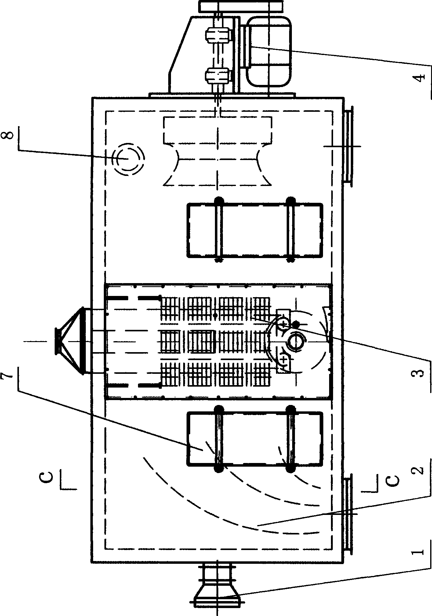 Double fuel gas cycle hot blast stove of waste gas direct combustion and indirect heat transfer