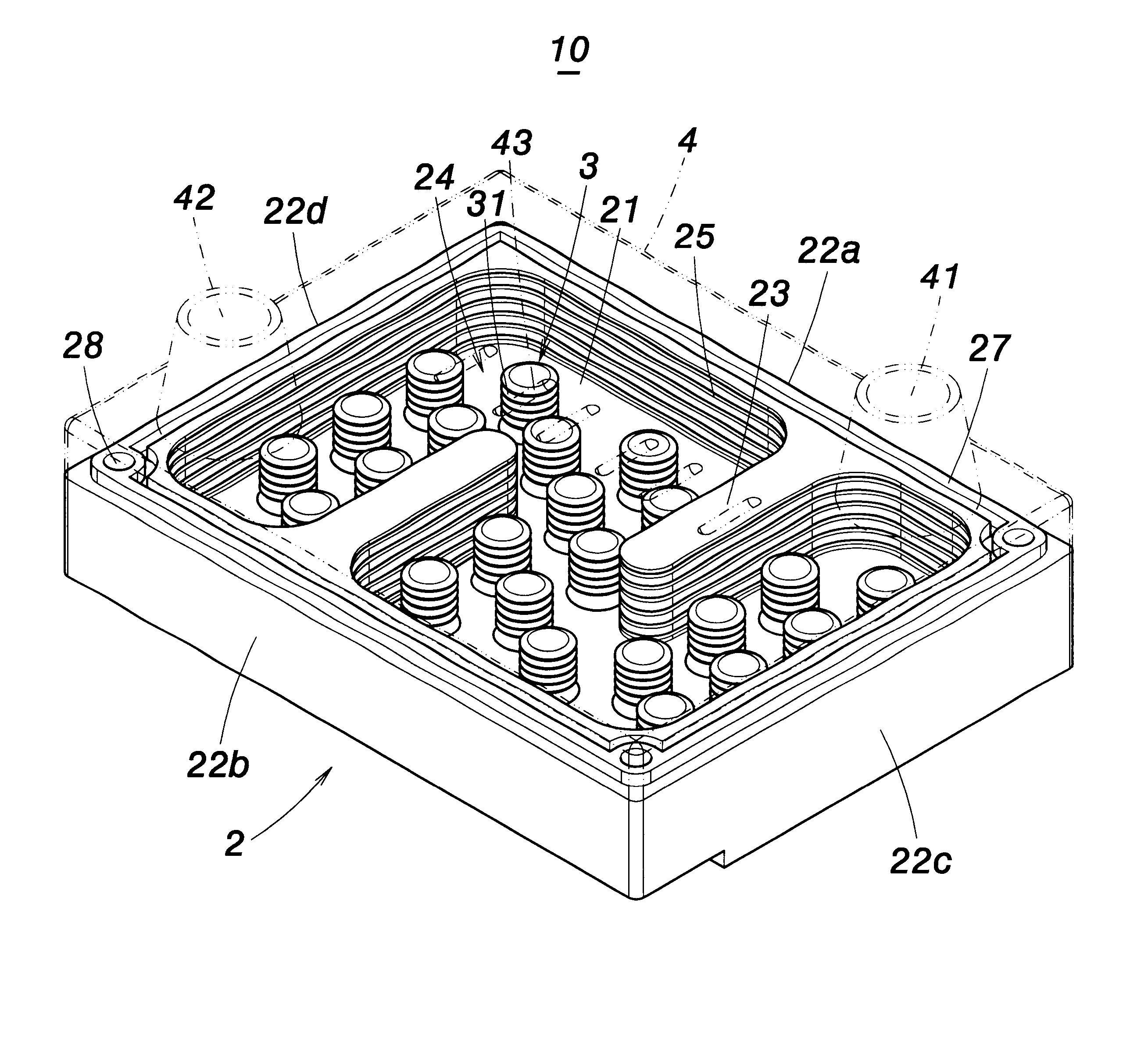 Heat dissipation device by liquid cooling
