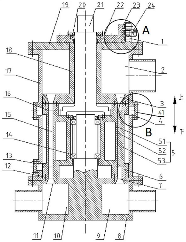 A curved variable cross-section flow channel type axial flow gas wave ejector