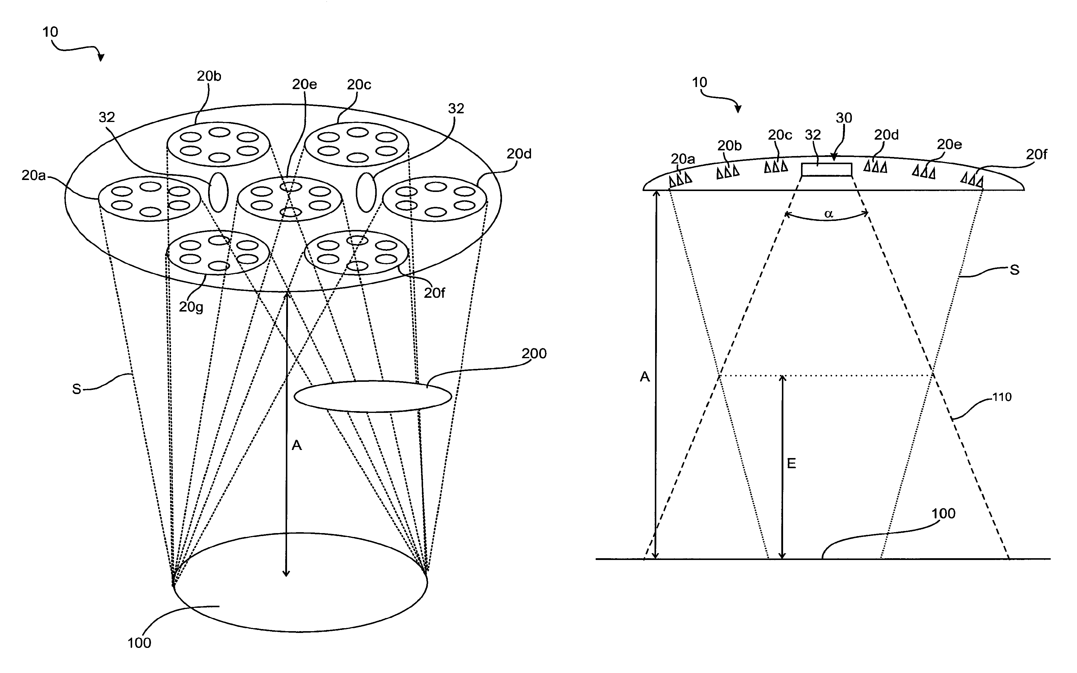 Method for improving the illumination of an illumination region from an illumination device