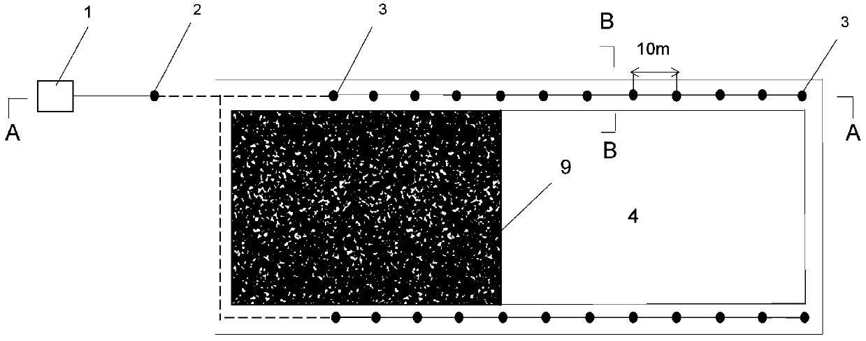 Goaf lag water inrush early warning system based on natural potential method and using method thereof