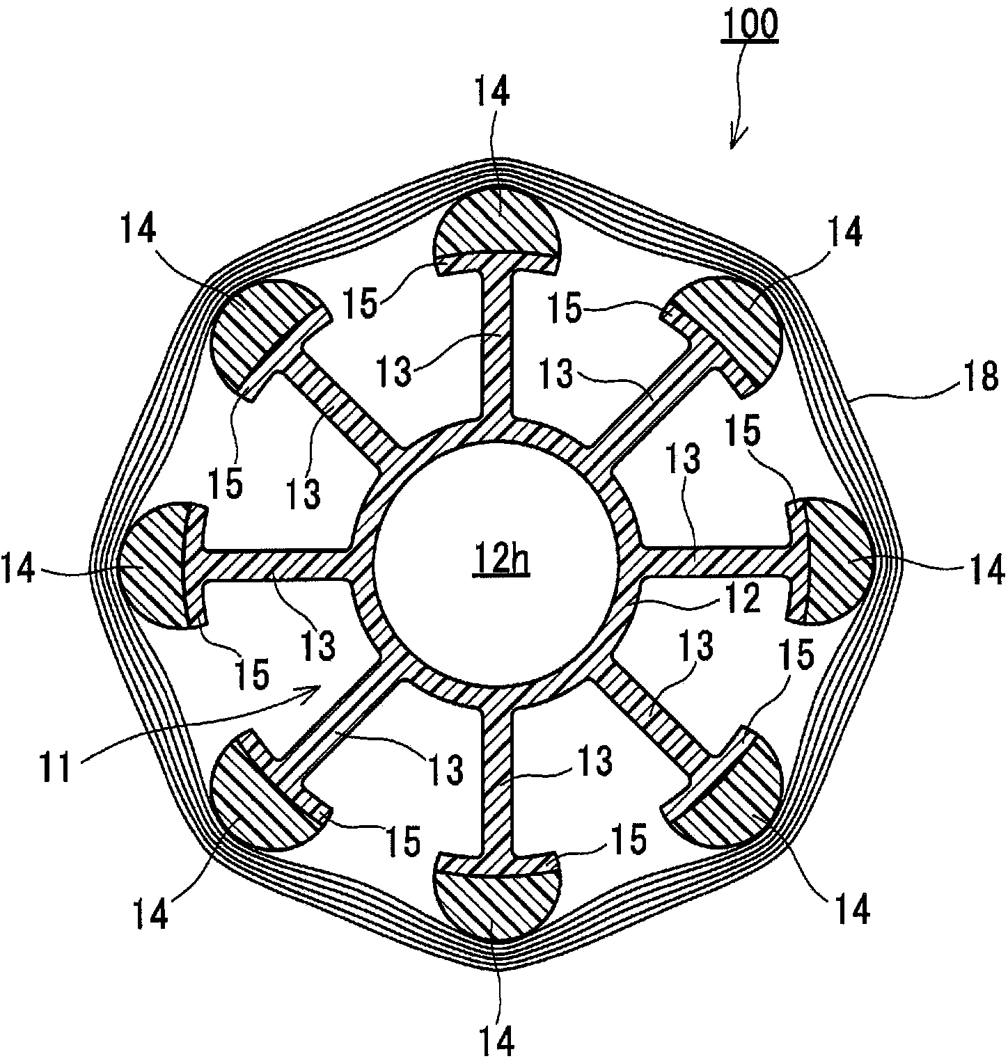 Film winding core, and wound film body using same