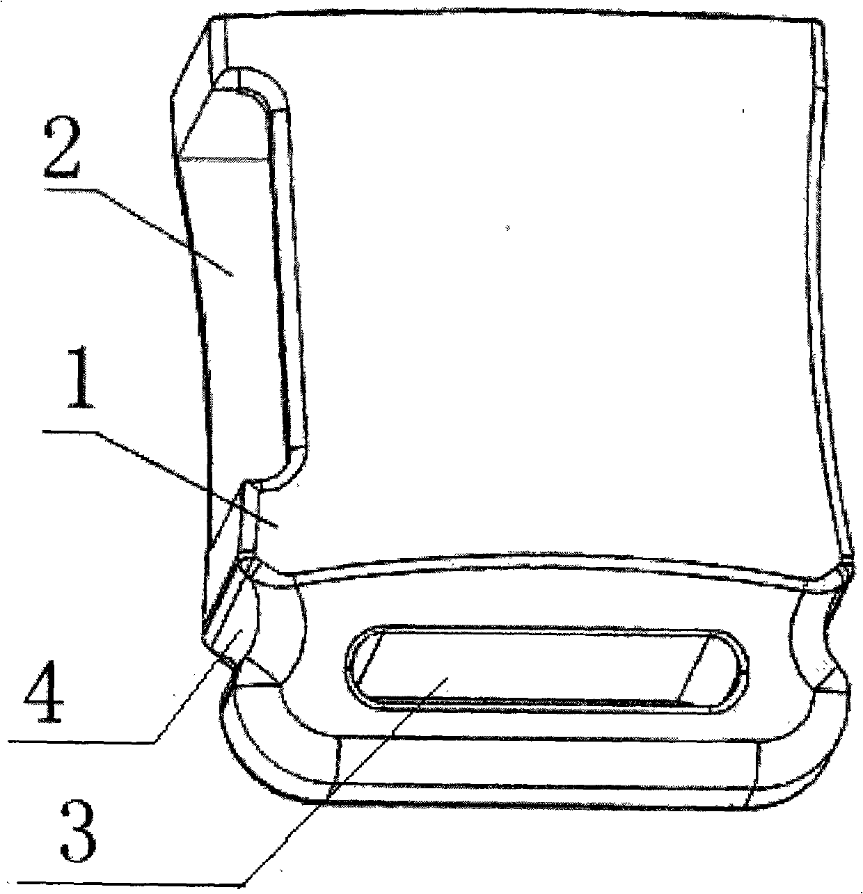 A shell structure of fastener used for safety seat of children
