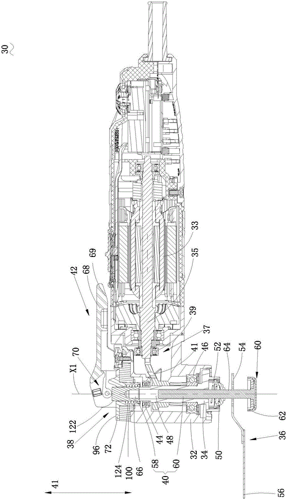 Handheld tool and clamping device thereof