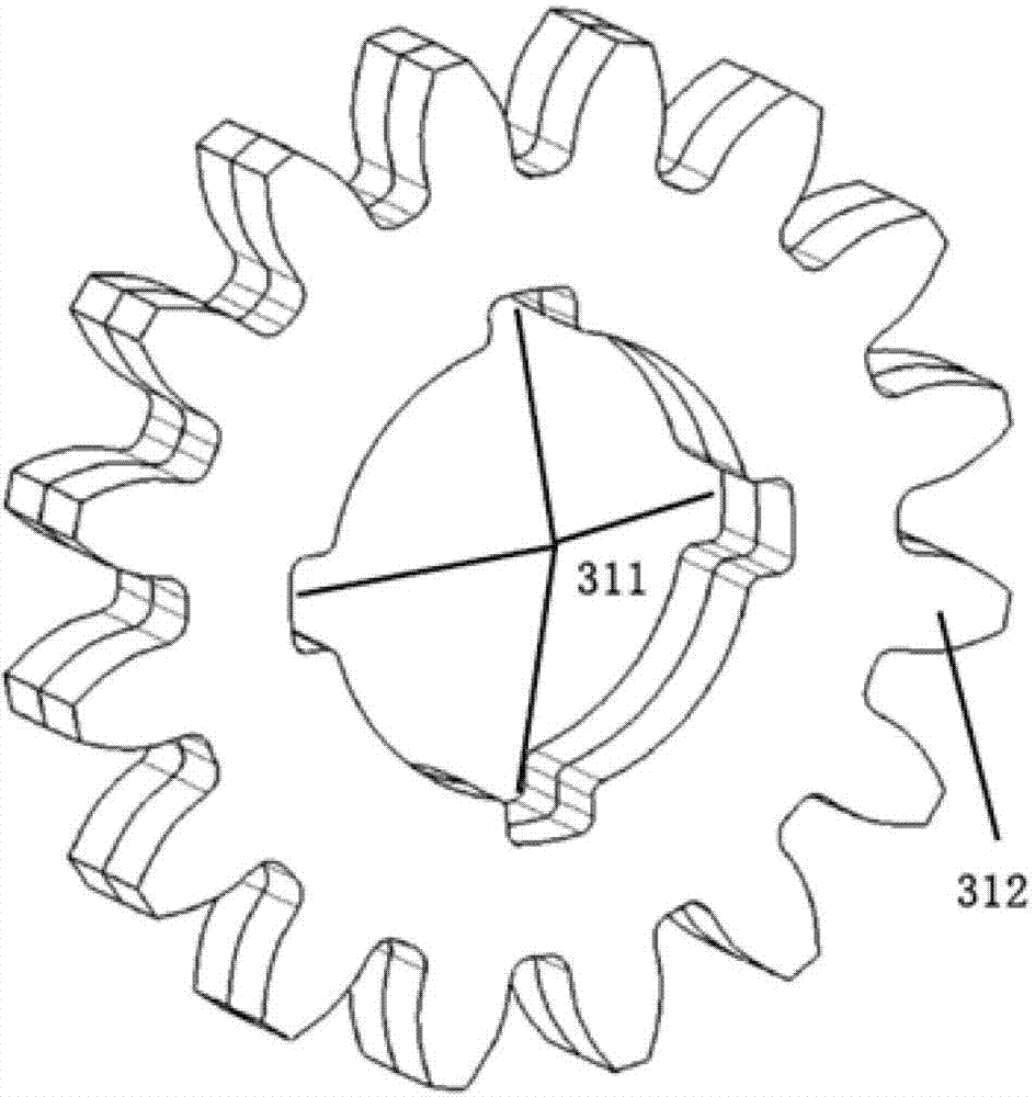 A sliding curtain gear linkage mechanism