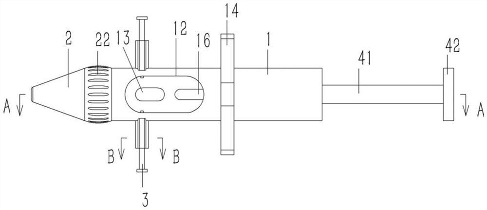 Push type drop output device