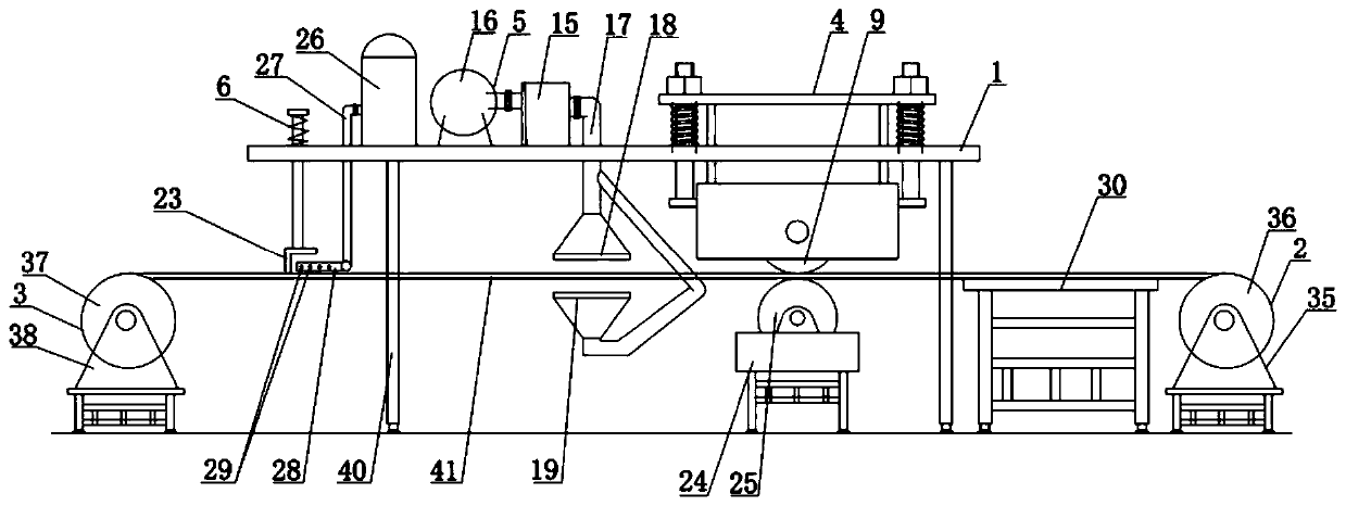 Printing and dyeing textile equipment for producing textile fabric and production method thereof