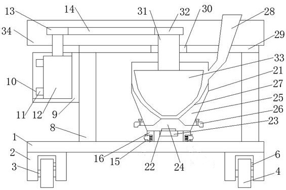 Grease processing device convenient to disassemble and assemble