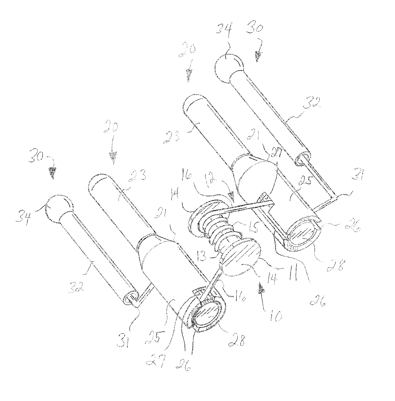 Spring-biased nasal molding device