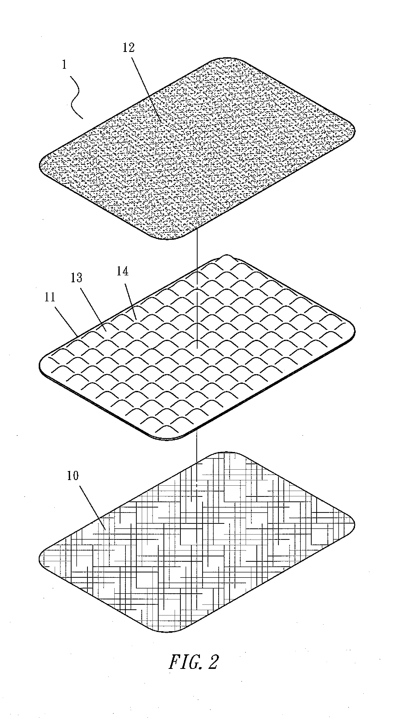 Ventilating Pad With Buffer And Elastic Support