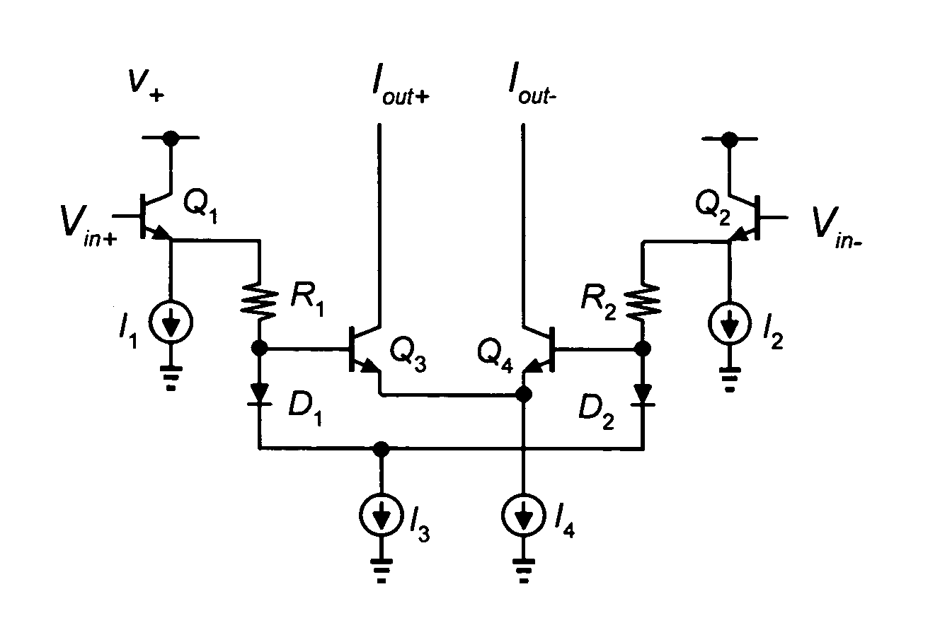 Translinear variable gain amplifier