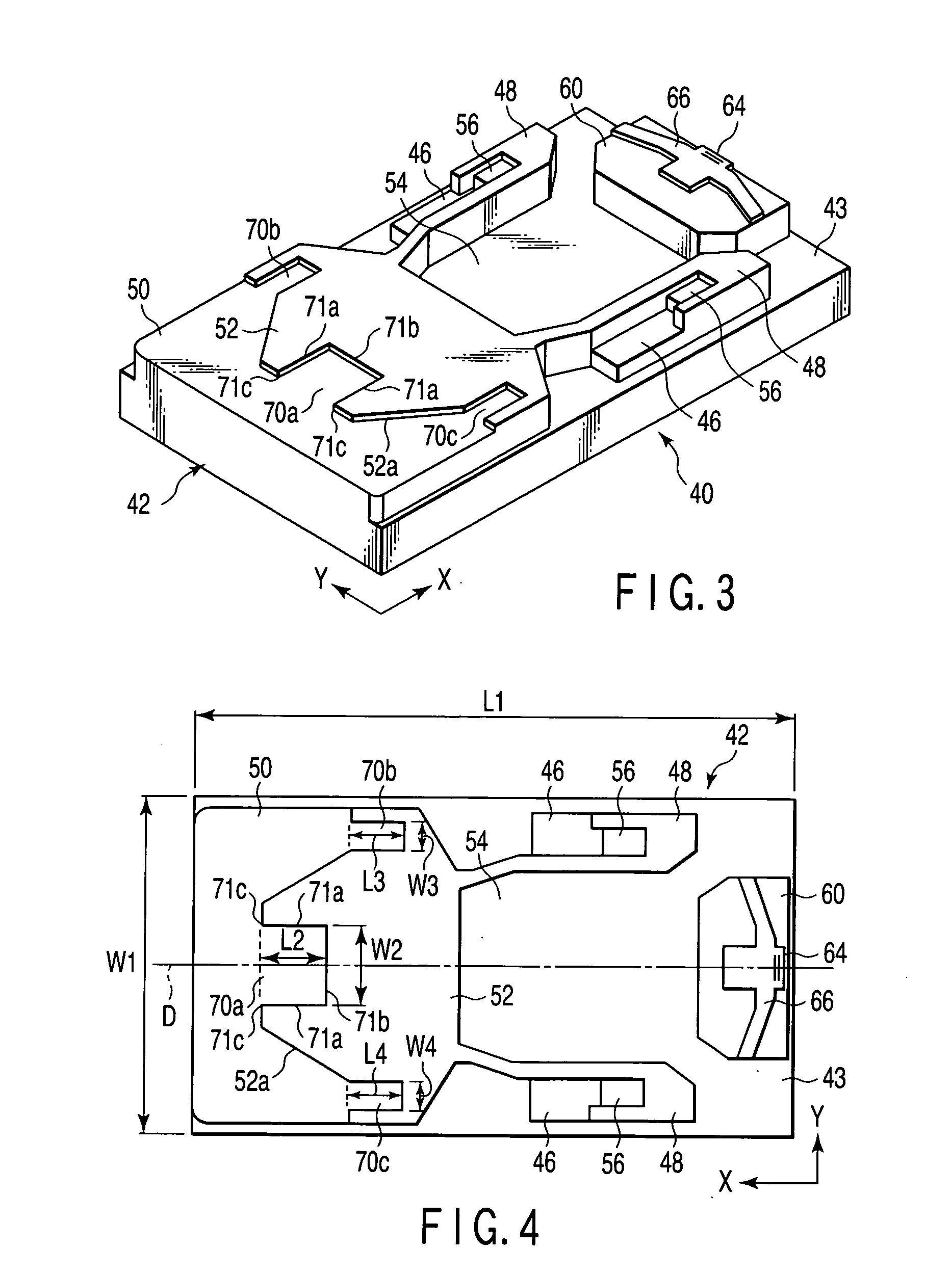 Head, head suspension assembly, and disk device provided with same
