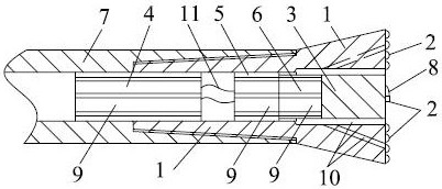 Directional drilling machine drill bit capable of assisting rapid drilling through ultrasonic vibration