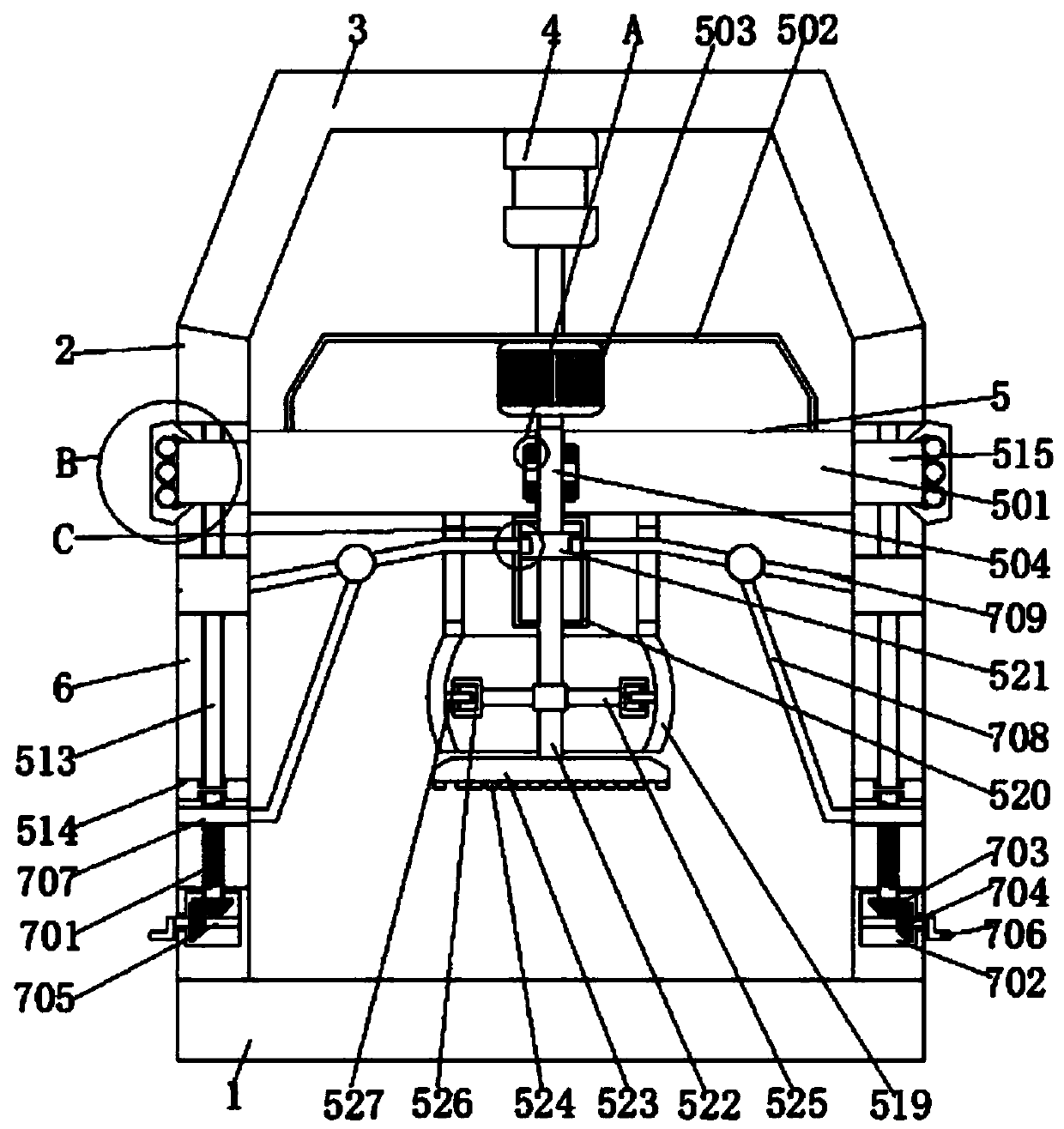 Smoothing device for mechanical parts