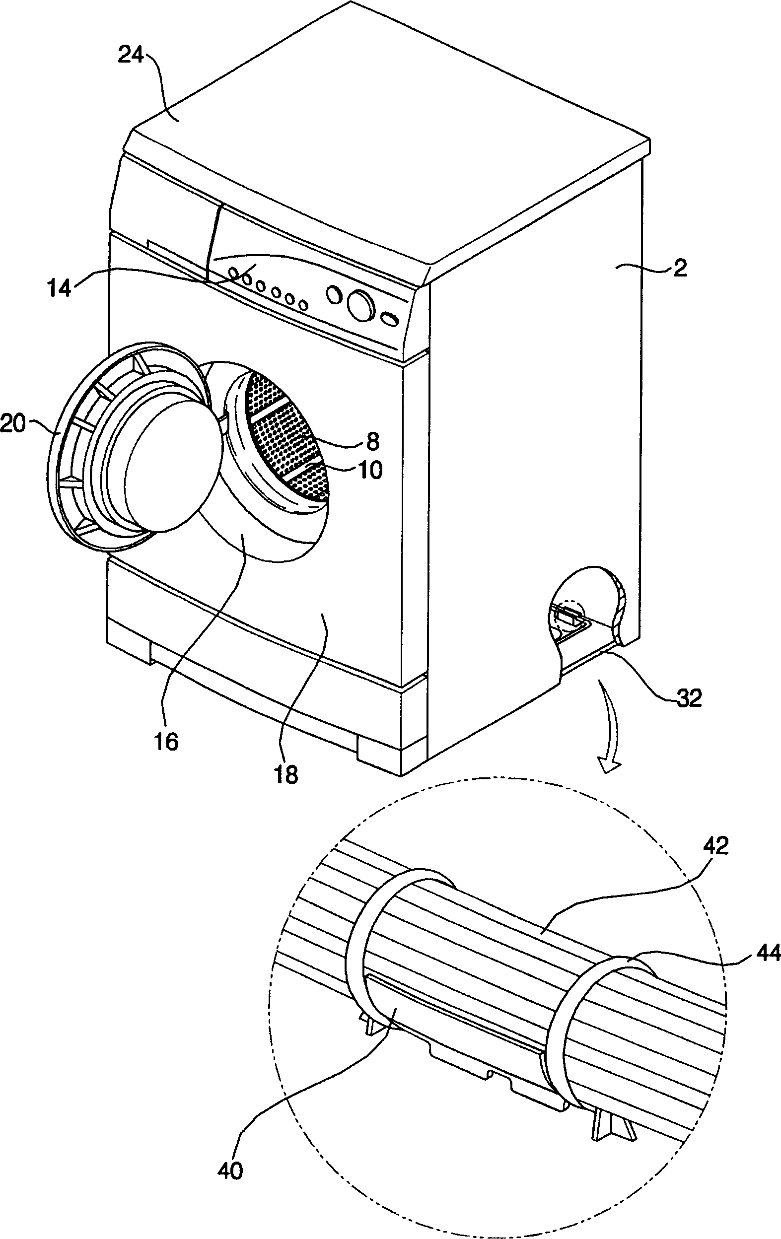 Electric wire bracket for drum washing machine