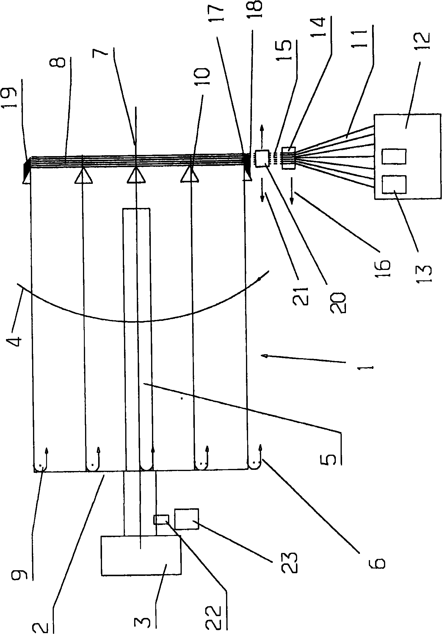 Method for producing jacquard chain and jacquard chain warping machine