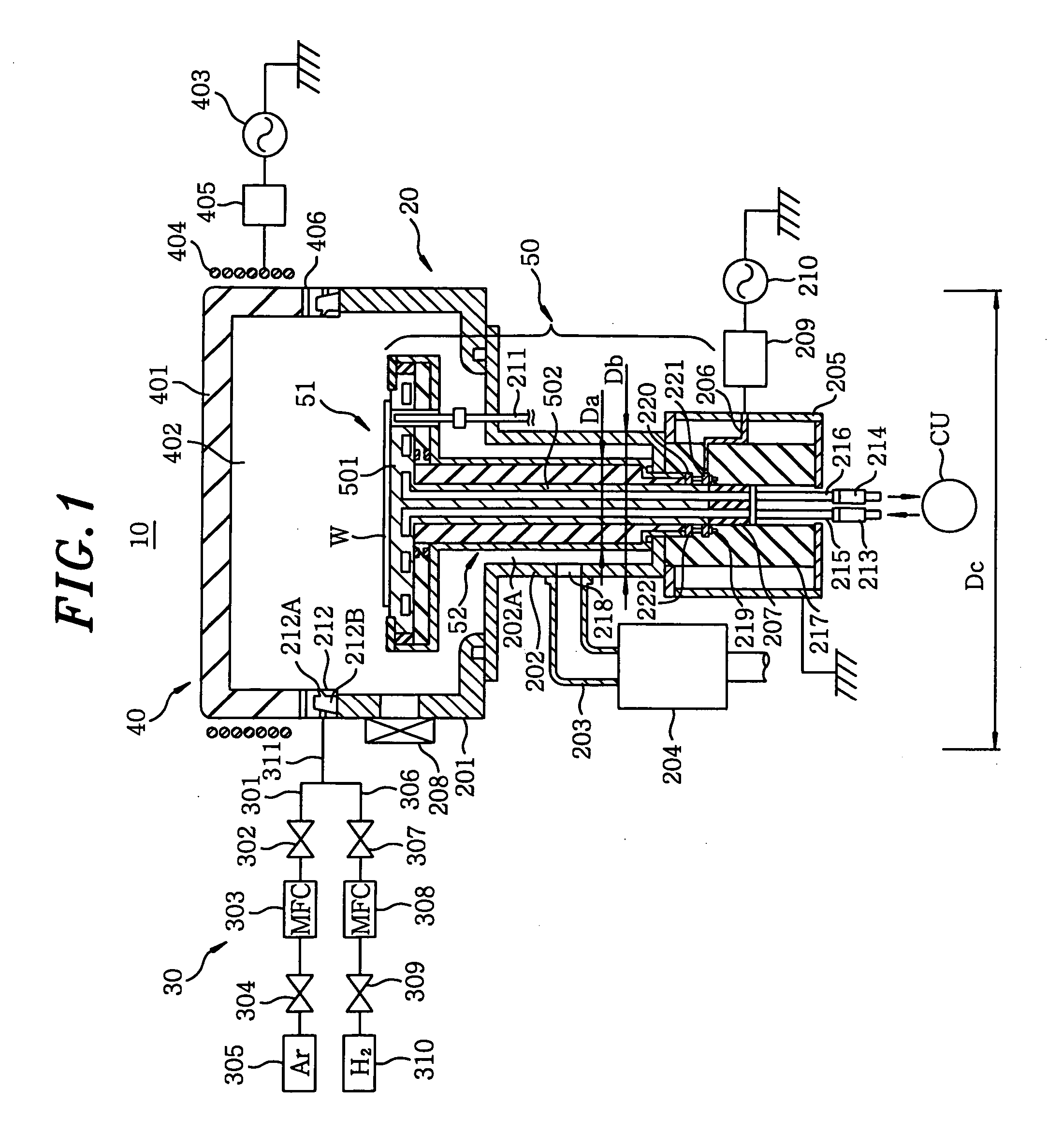 Substrate supporting structure for semiconductor processing, and plasma processing device