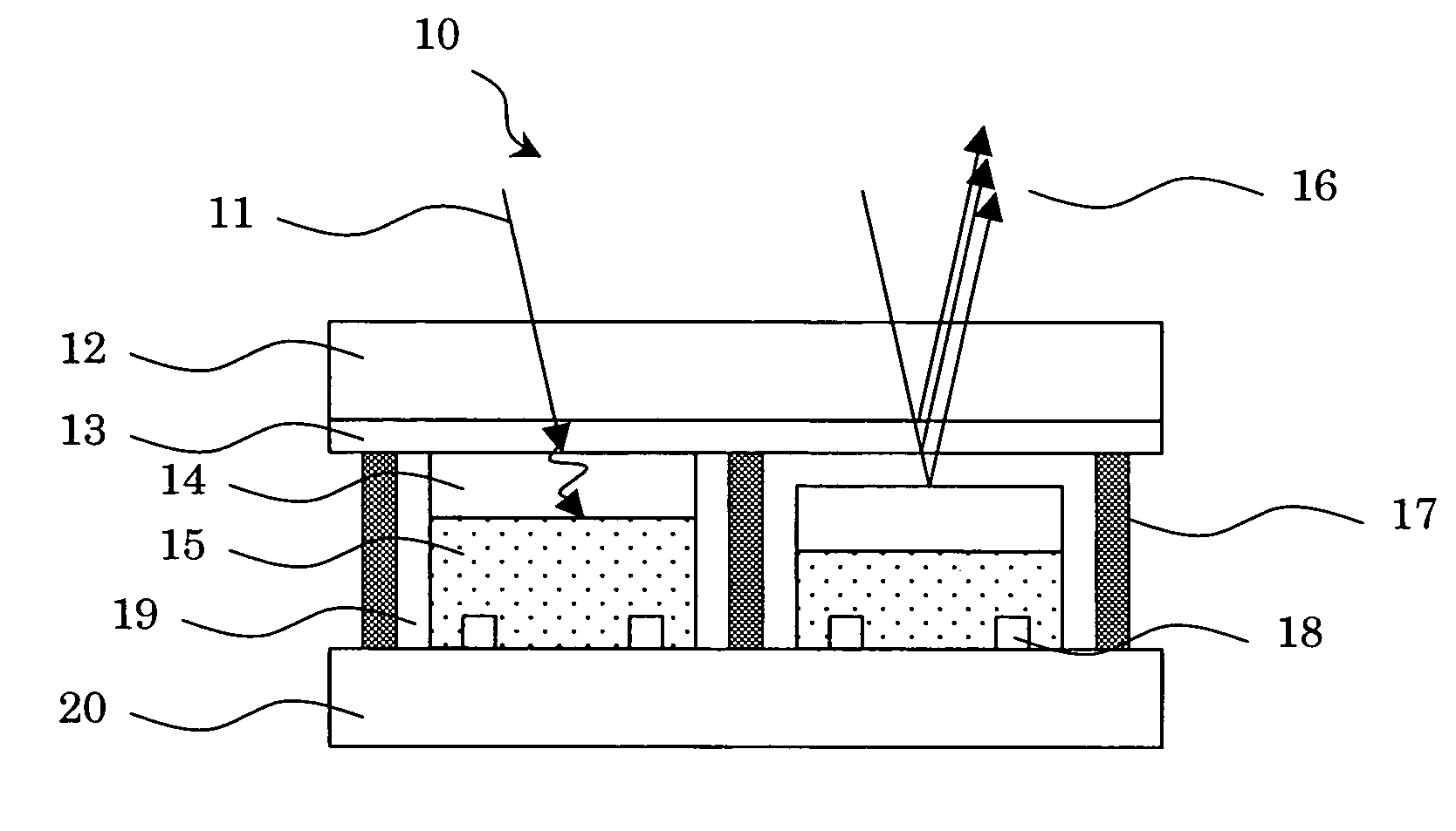 Interferometric modulator and display unit