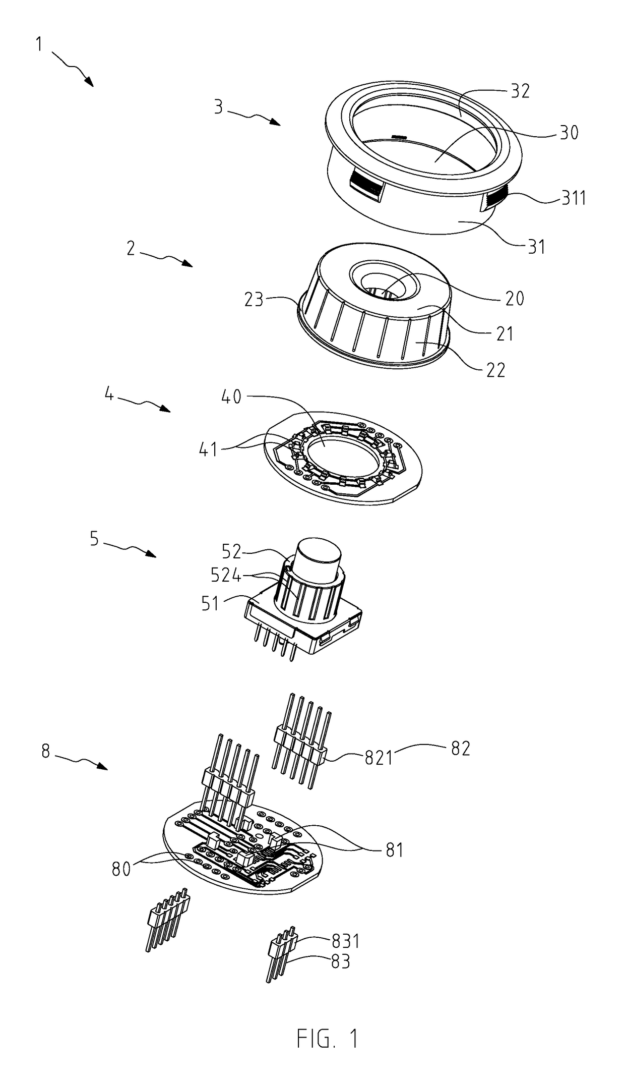 Rotary encoder switch