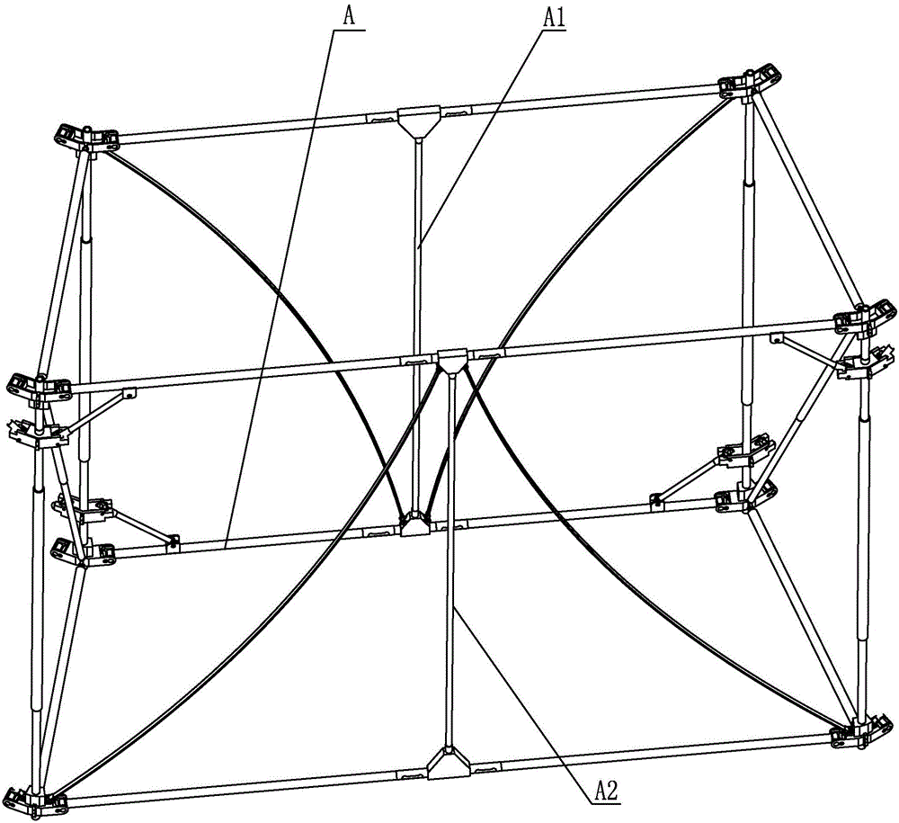 Dual-layer ring truss antenna mechanism based on passive drive