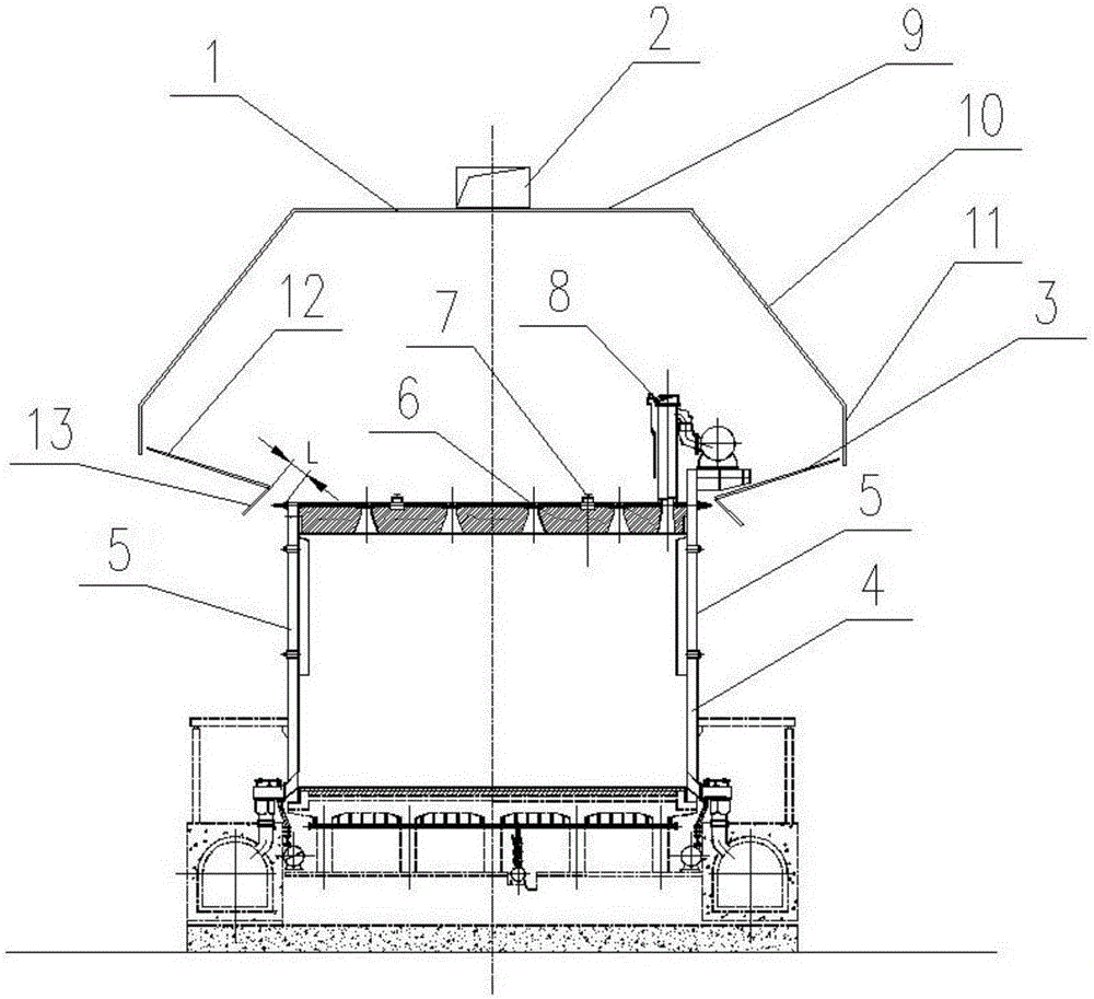 Flow guide type coke oven leaking smoke collection device and method