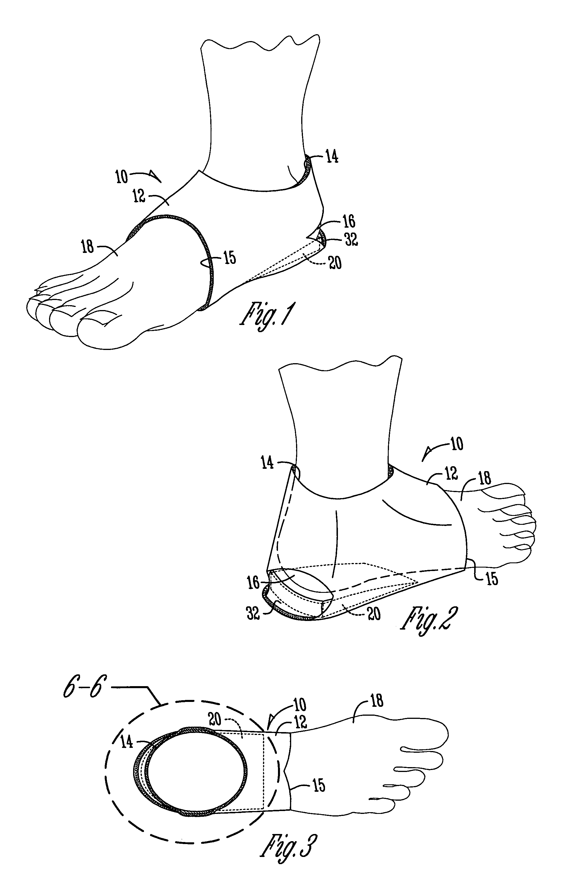 Device for heel shock absorption, swelling, and pain treatment