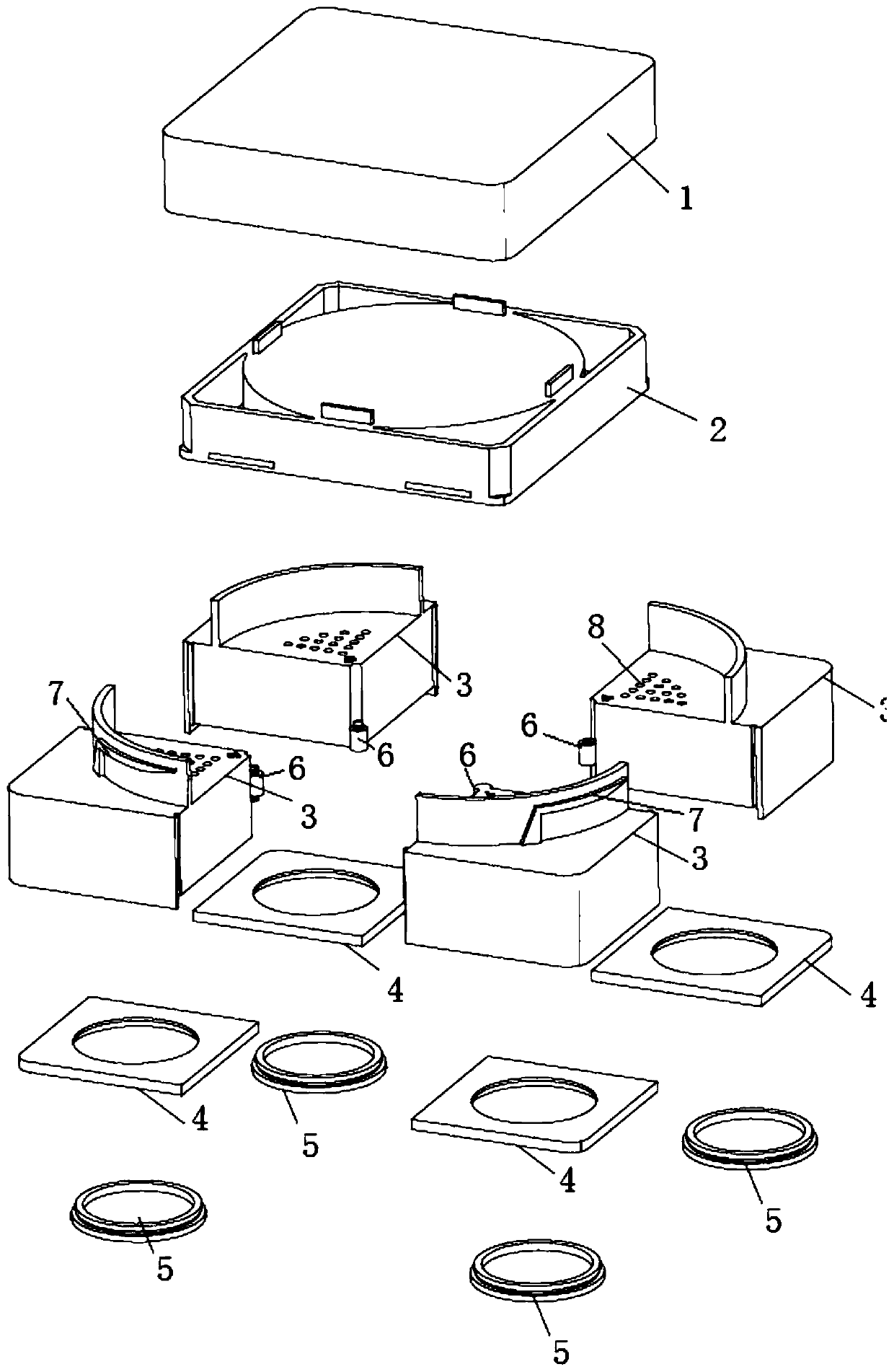 Four-color matching powder box