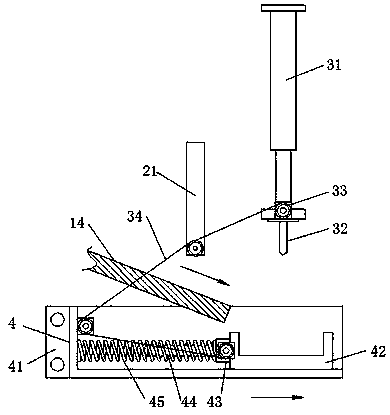 Cutting device for plastic tableware production
