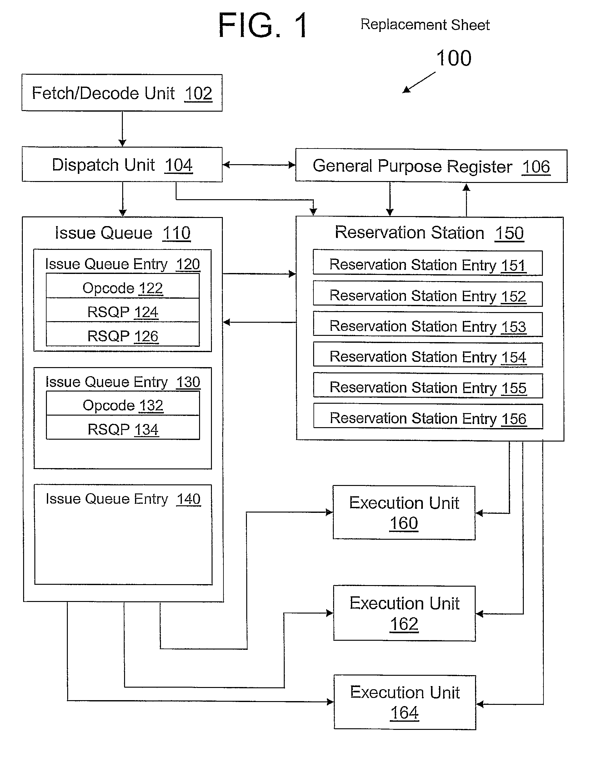 Adaptive allocation of reservation station entries to an instruction set with variable operands in a microprocessor