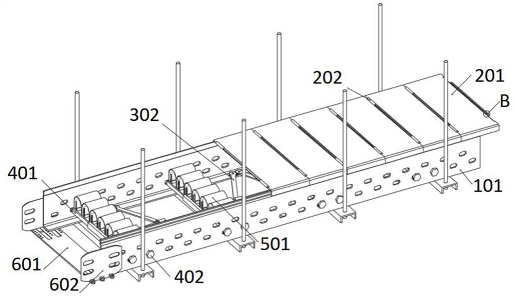 A combined cable tray with fixed structure