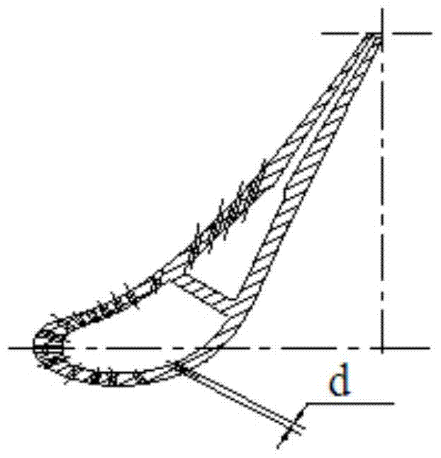 A method for rounding the air film hole of a turbine guide vane