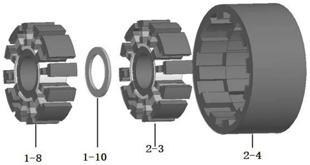 Modeling method of axial split-phase hybrid excitation type magnetic suspension motor