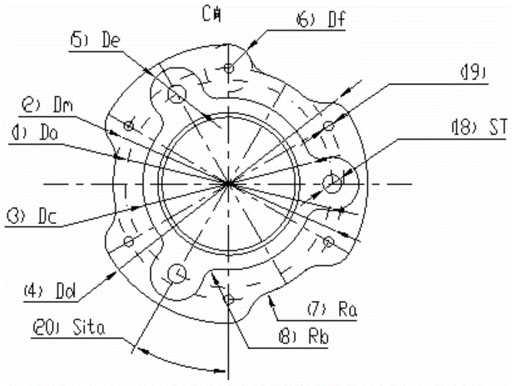 Metal mounting seat novel structure weight reduction design method used for cartridge receiver