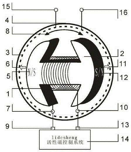 Internally-controlled excitation pole-changing motor