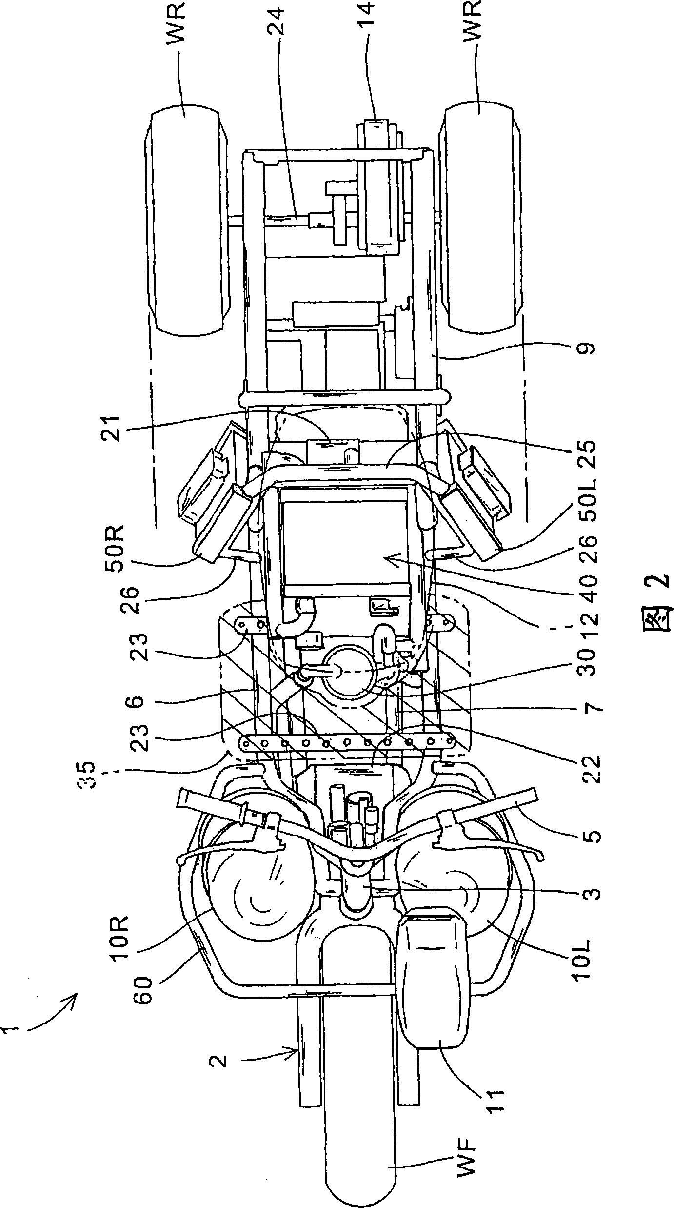 Saddle riding type fuel cell vehicle