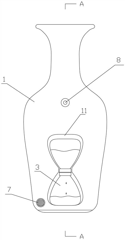 A combined ceramic vase that intelligently reminds water change