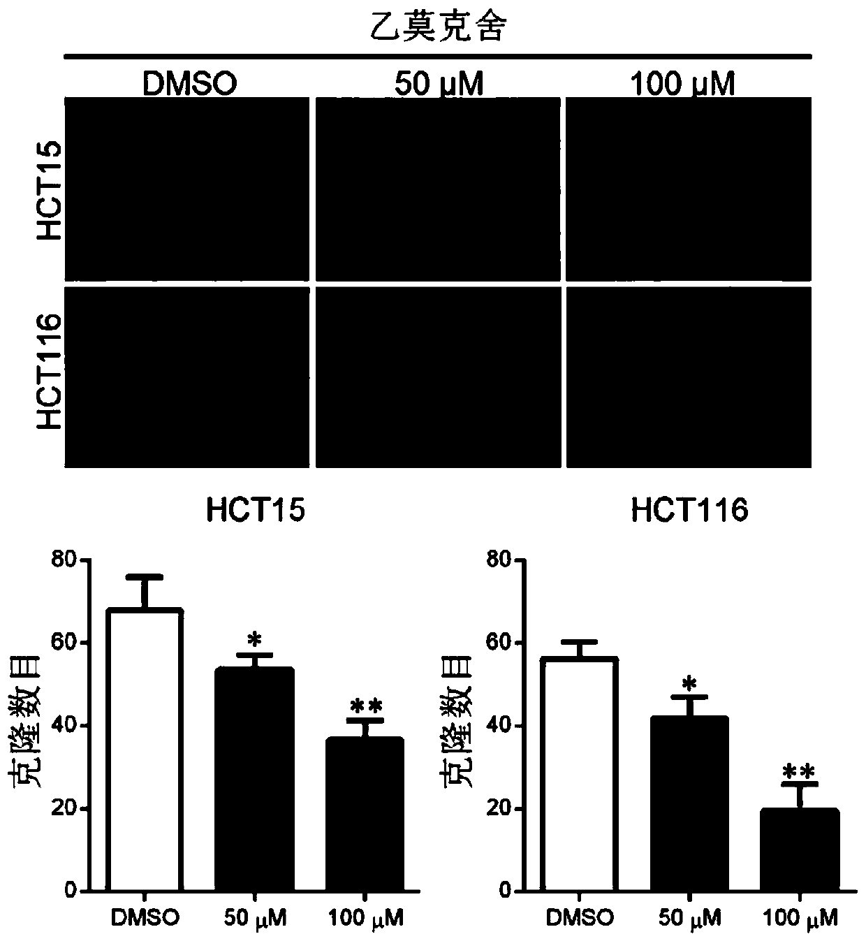 The application of ethyl moxel in the treatment of colorectal cancer