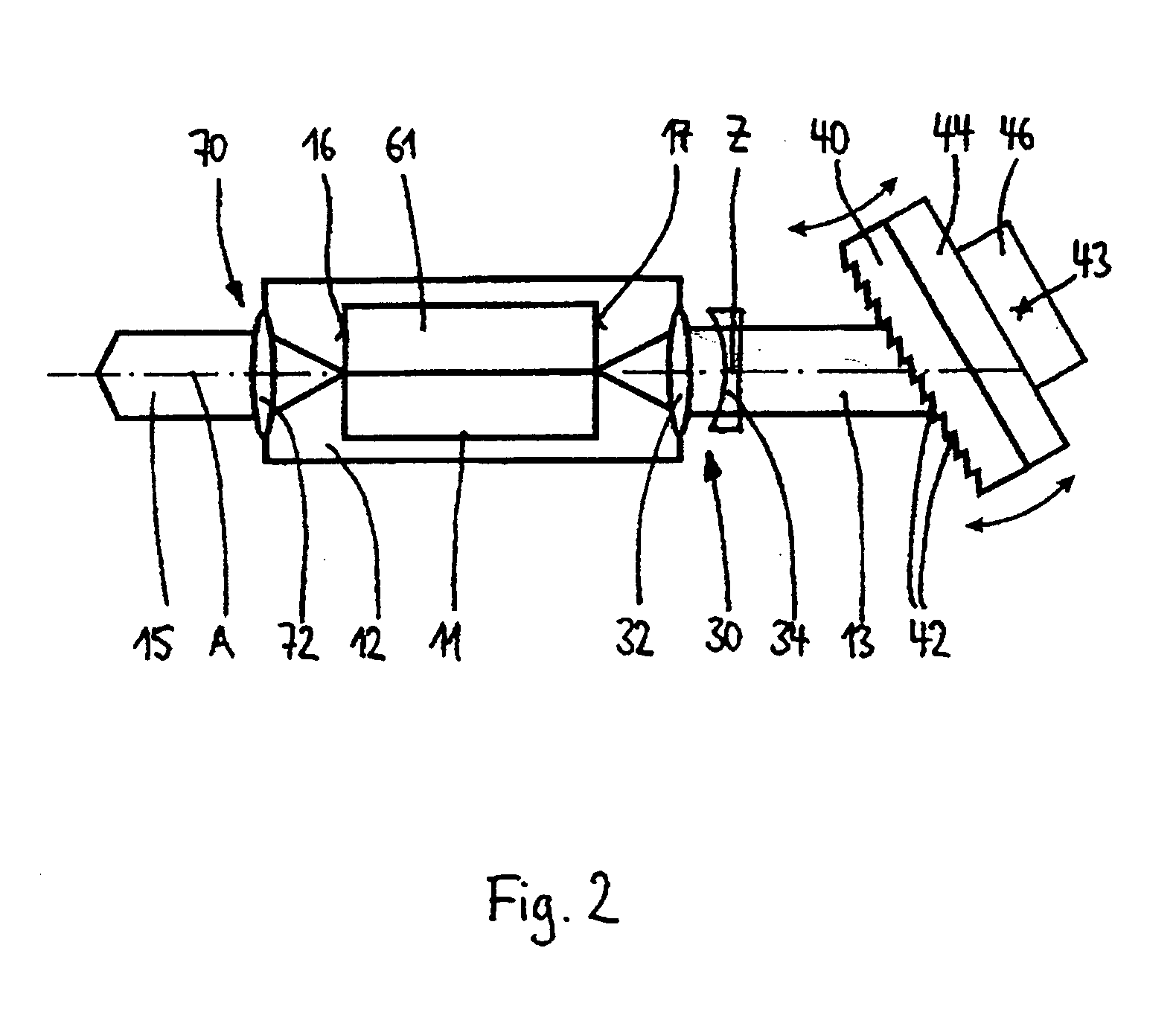 Laser diode arrangement with external resonator