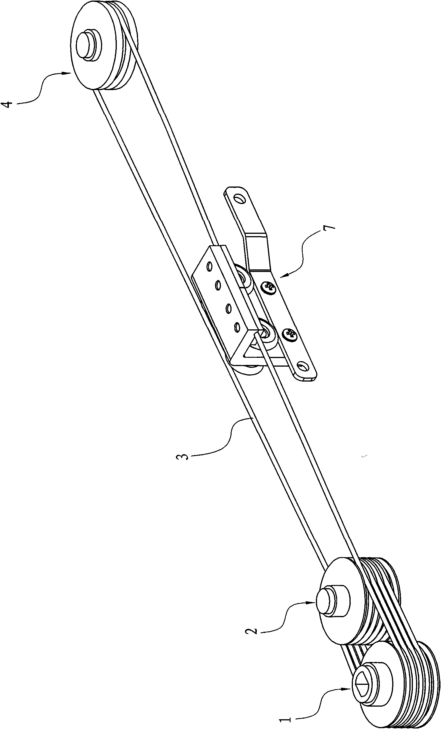 Rope traction mechanism and push-pull window with same