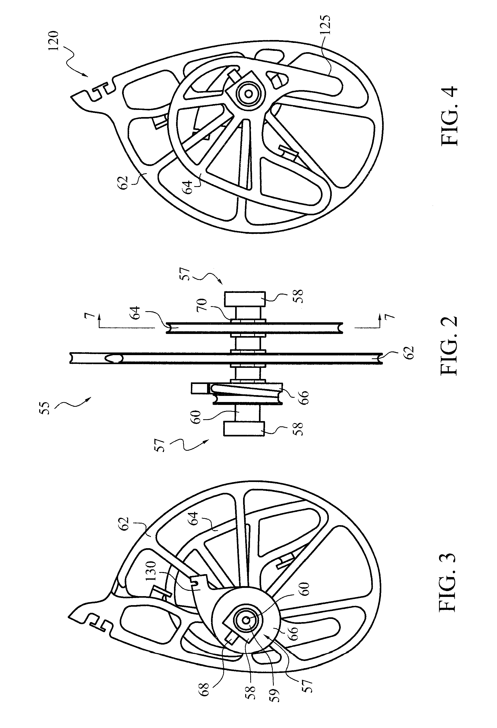 Pillow block bearing assembly for compound bows